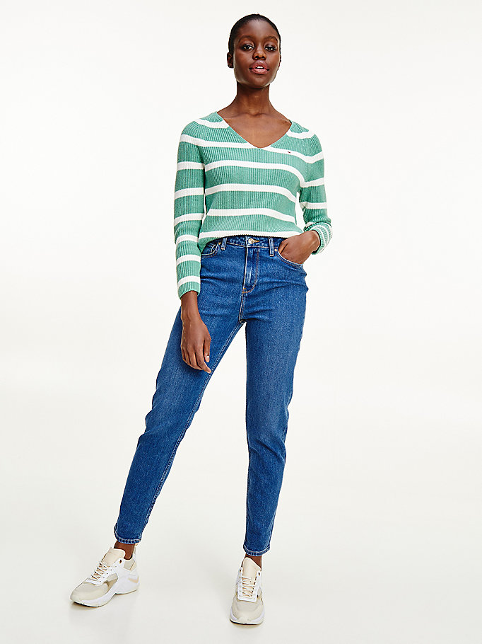 Tommy Hilfiger Gramercy Mom High Rise Jeans Dame Blå | FAPZDT-025