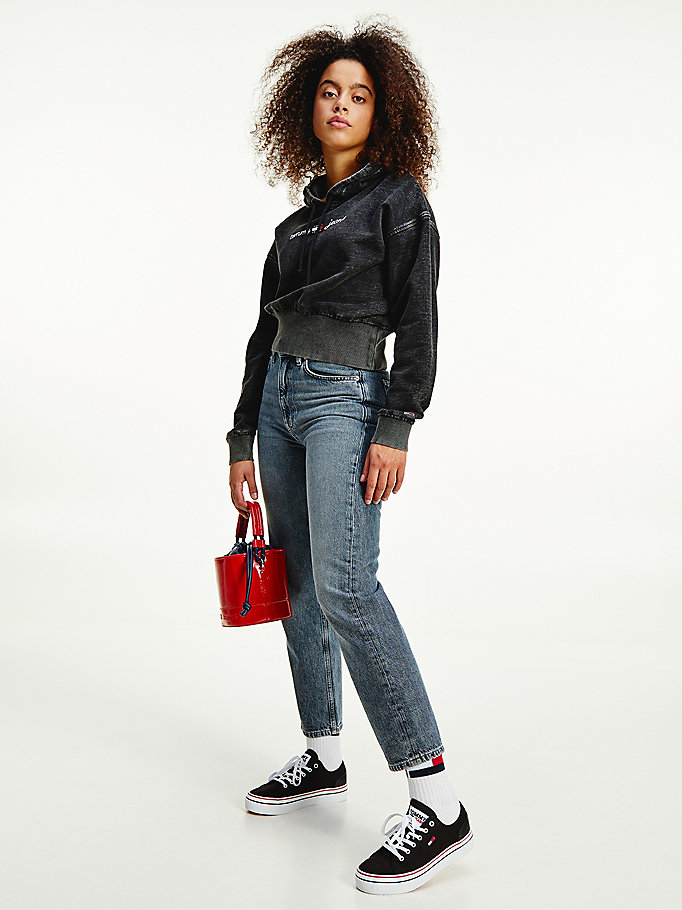 Tommy Hilfiger Harper High Rise Straight Jeans Dame Blå | STADEF-406