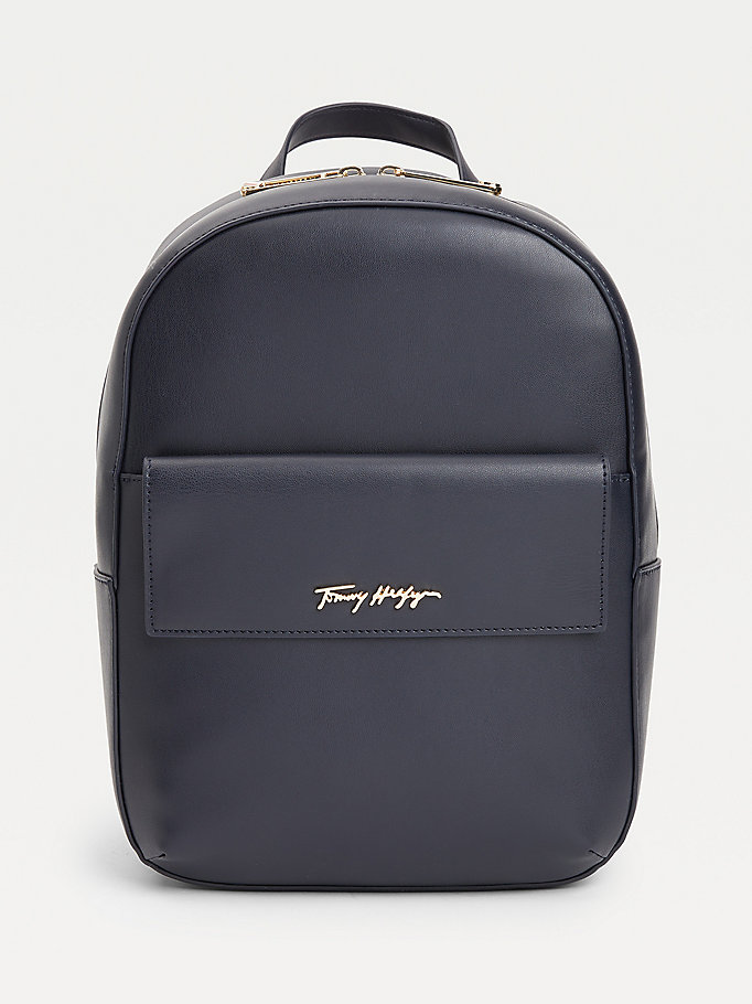 Tommy Hilfiger Iconic Signature Ryggsekk Dame Blå | XRVYBU-658