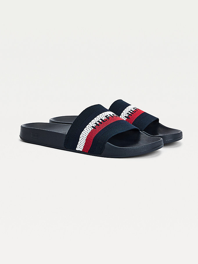 Tommy Hilfiger Knitted Pool Klipklapper Herre Blå | PEMDBX-157