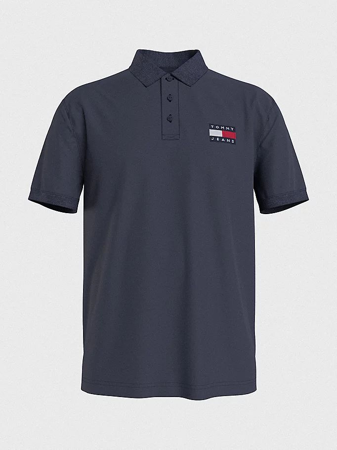 Tommy Hilfiger Lette Badge Regular Fit Polo T Skjorte Herre Blå | QSFMUG-689