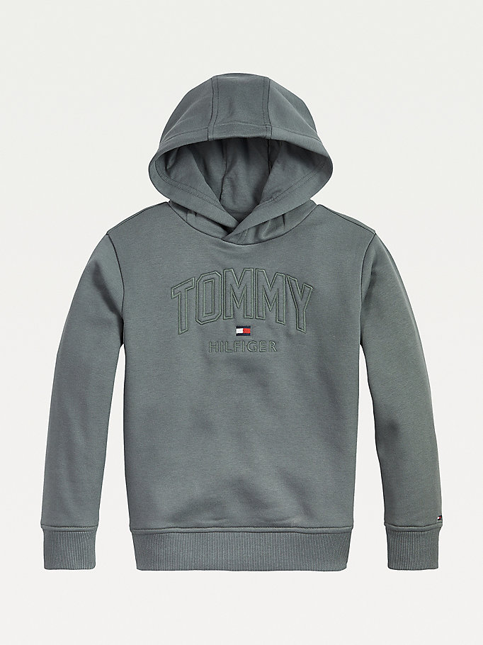 Tommy Hilfiger Logo Embroidery Hettegensere Gutt Grønn | XHNGTC-973