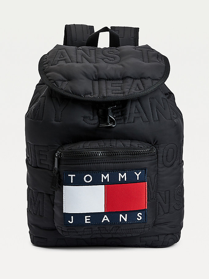 Tommy Hilfiger Logo Quilting Puffer Ryggsekk Herre Svarte | XCRYBK-392