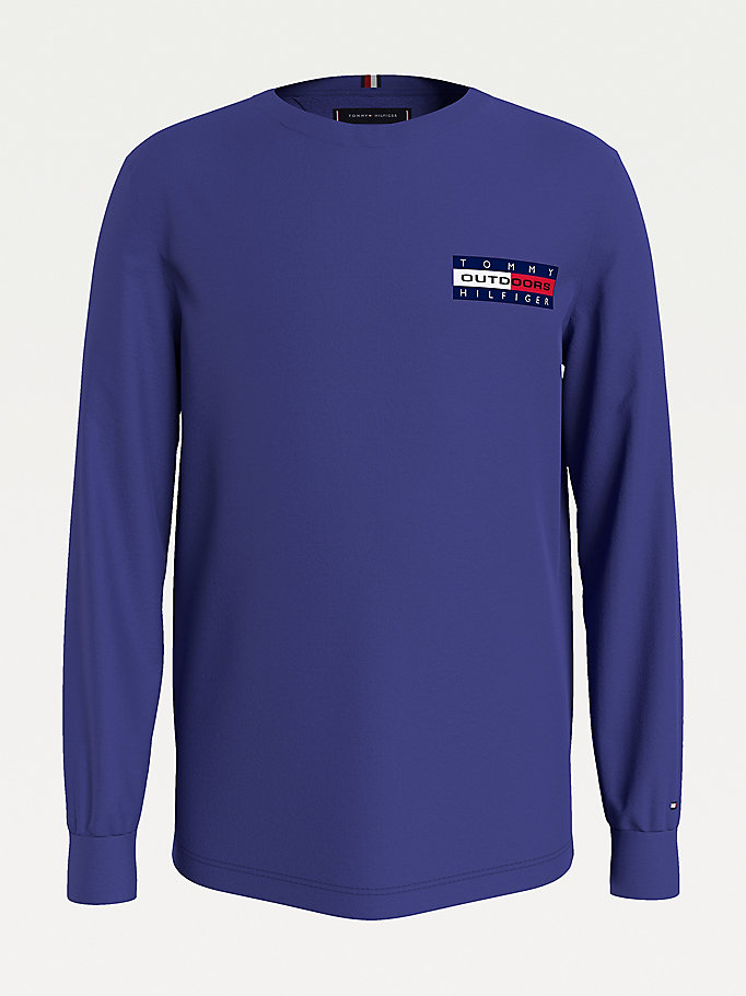 Tommy Hilfiger Long Sleeve Expedition Logo T-skjorte Gutt Lilla | MXJUYN-024