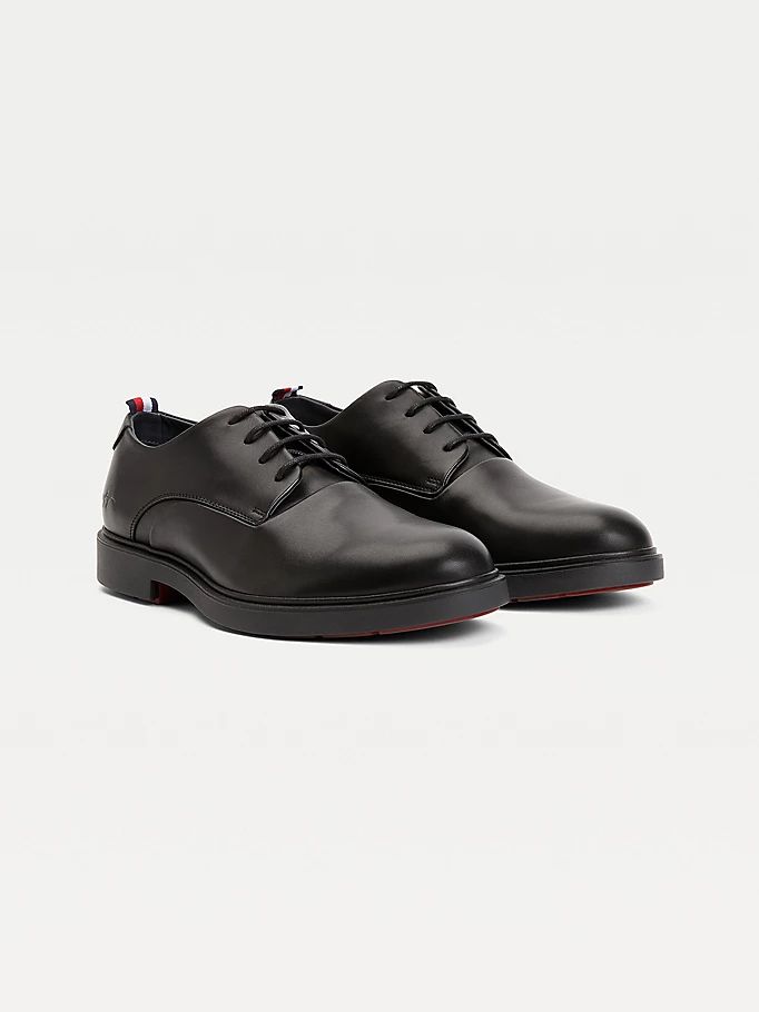 Tommy Hilfiger Lær Brogue Sko Herre Svarte | OFYLGV-763