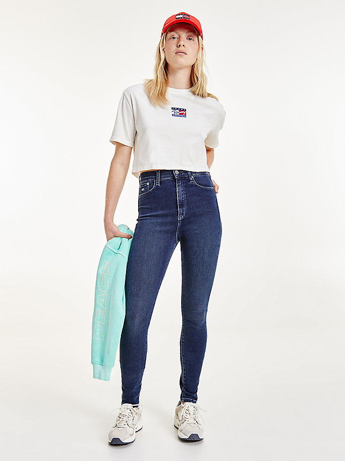 Tommy Hilfiger Melany Ultra High Rise Super Skinny Jeans Dame Blå | OLFQDA-438