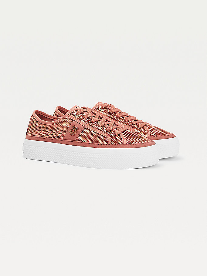 Tommy Hilfiger Mesh Low- Joggesko Dame Oransje | TOAESB-623