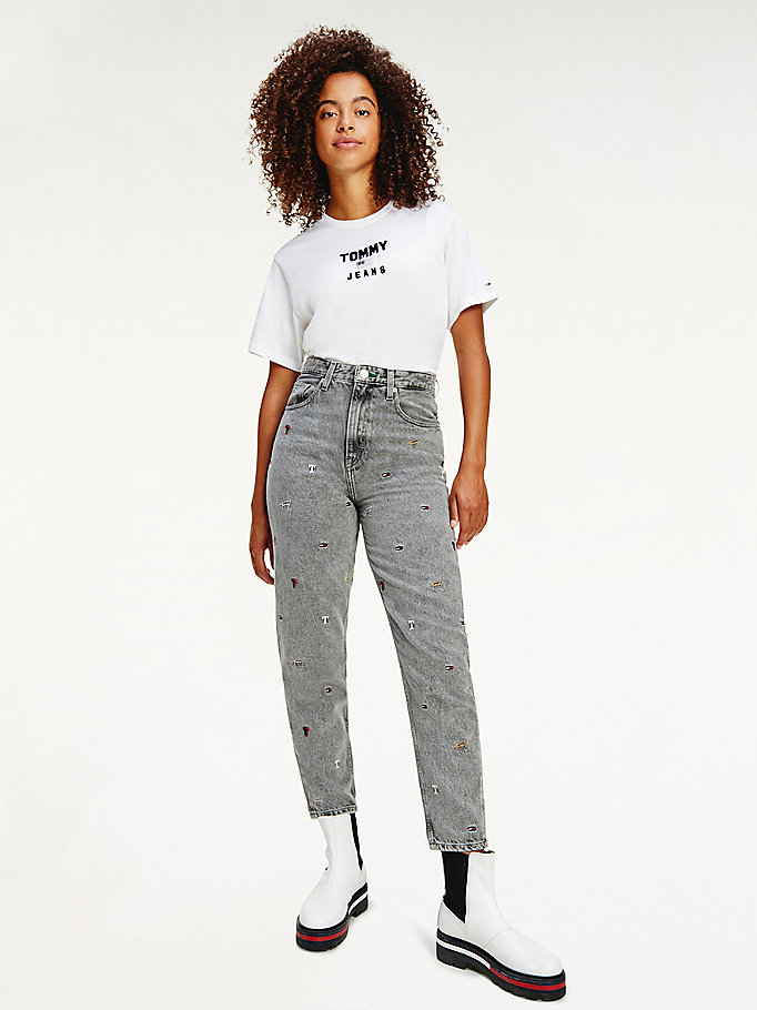 Tommy Hilfiger Mom High Rise Jeans Dame Blå | HALUQX-902