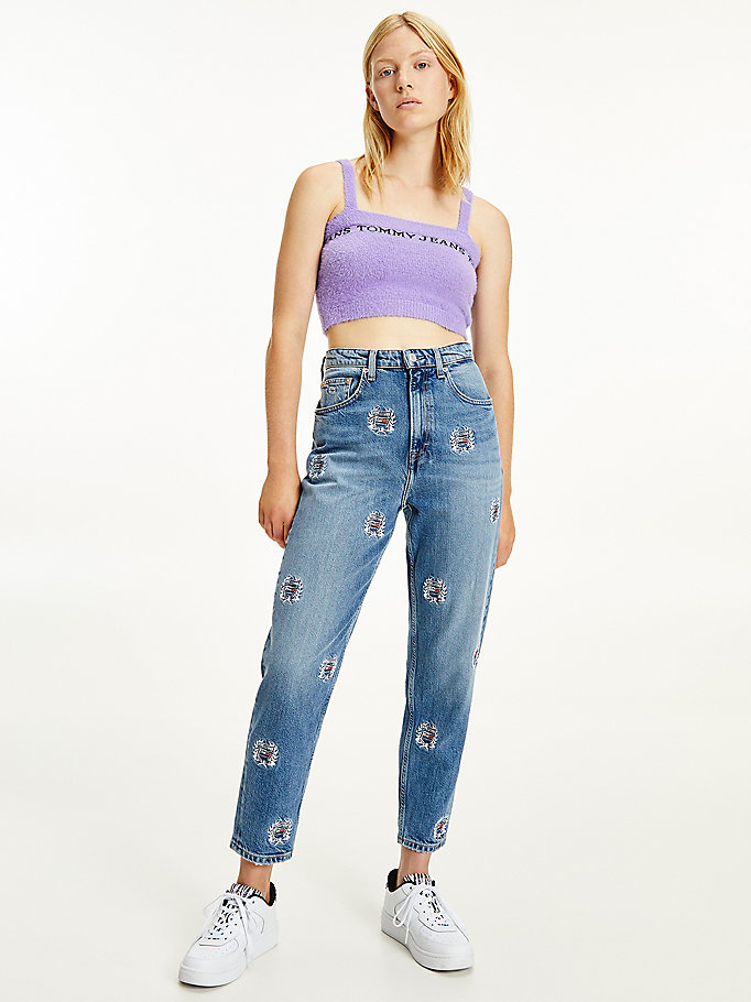 Tommy Hilfiger Mom Ultra High Ris Jeans Dame Blå | NHXITW-784