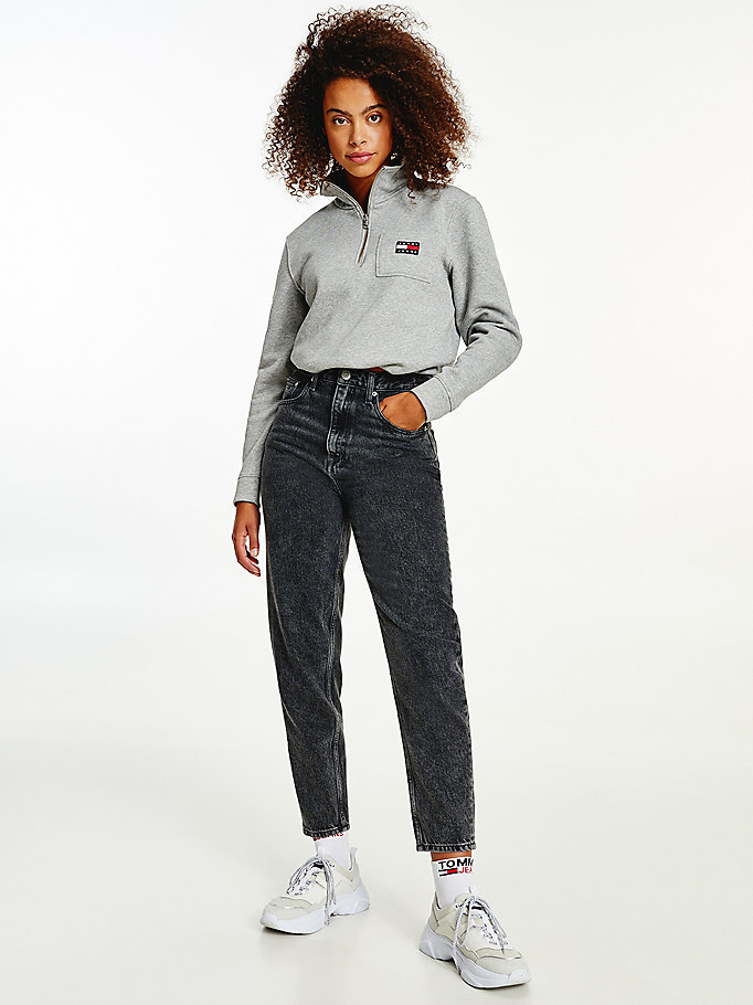 Tommy Hilfiger Mom Ultra High Rise Jeans Dame Blå | DWYQKB-549