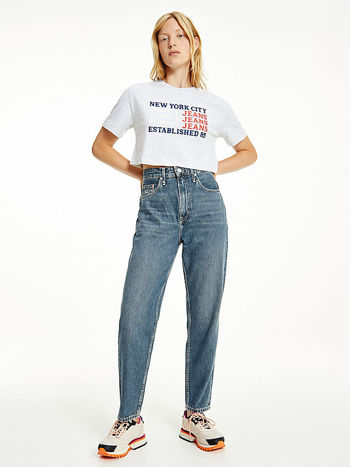 Tommy Hilfiger Mom Ultra High Rise Jeans Dame Blå | VTMZLE-893