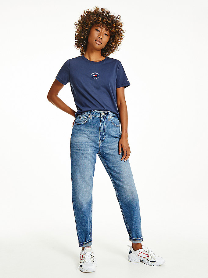 Tommy Hilfiger Mom Ultra High Rise Jeans Dame Blå | WKJTSC-158