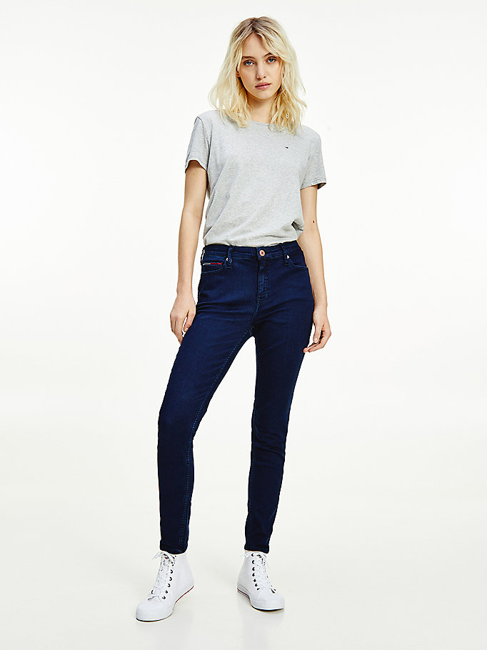 Tommy Hilfiger Nora Mid Rise Skinny Jeans Dame Blå | CLOEKU-604