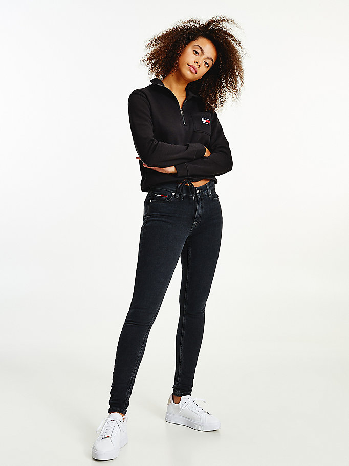 Tommy Hilfiger Nora Mid Rise Skinny Jeans Dame Blå | KVPUDC-983