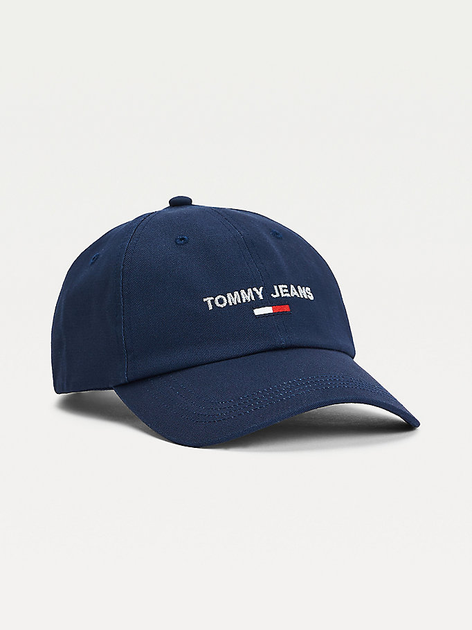 Tommy Hilfiger Organic Bomull Logo Baseball Hatt Dame Blå | VWXMZR-719