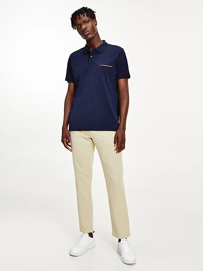 Tommy Hilfiger Organic Bomull Regular Fit Polo T Skjorte Herre Blå | FLAPZM-932