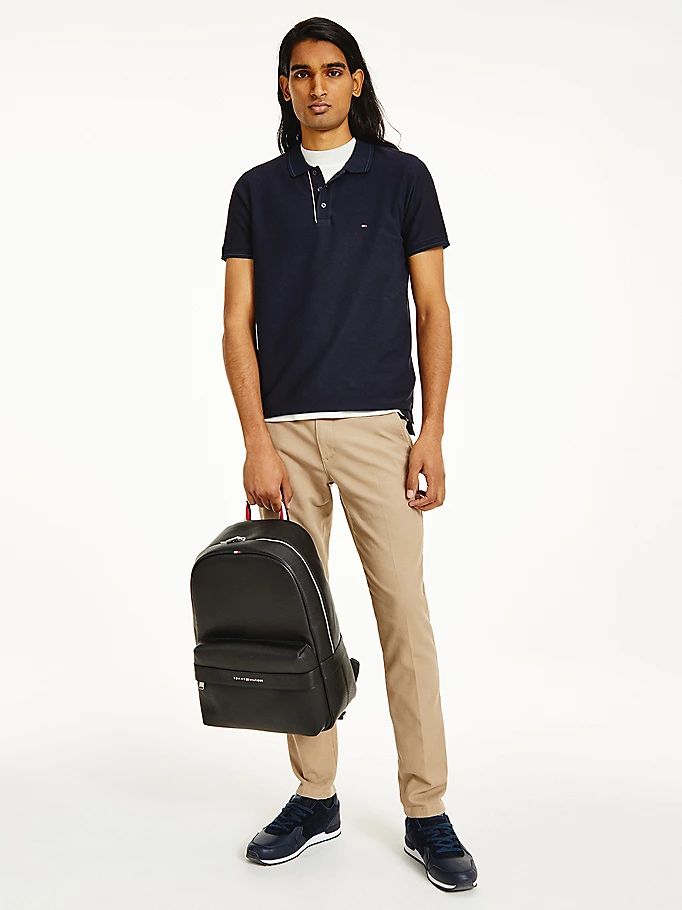 Tommy Hilfiger Organic Bomull Slim Fit Polo T Skjorte Herre Blå | KMNZFH-521