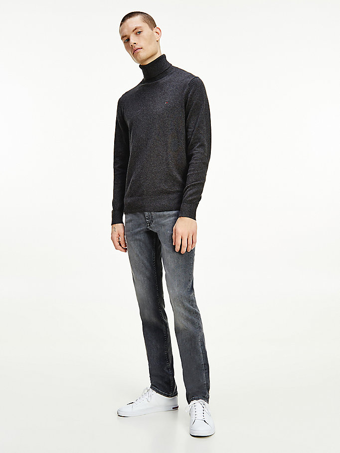 Tommy Hilfiger Pima Bomull Cashmere Roll Neck Gensere Herre Grå | MWPCFJ-417