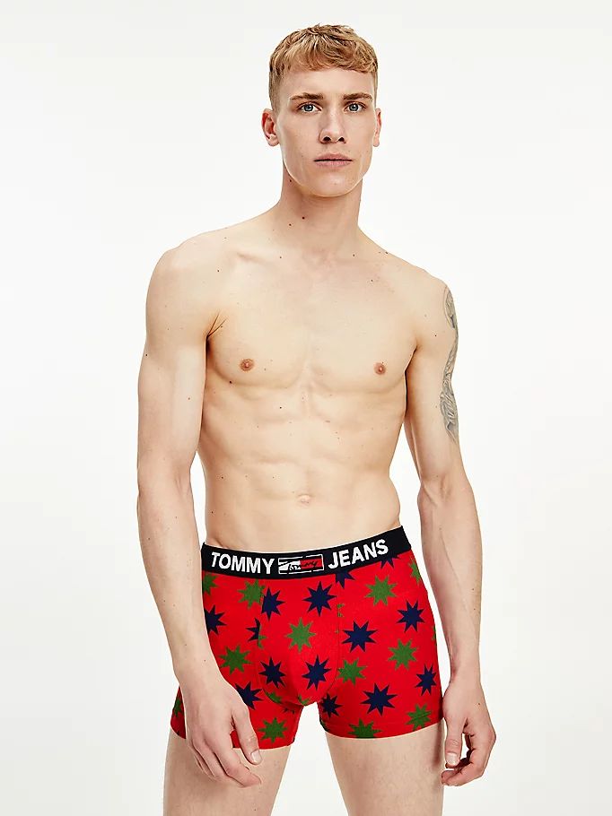 Tommy Hilfiger Print Bomull Trunks Undertøy Herre Beige | UCDMEL-165