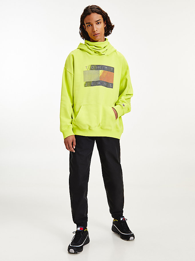 Tommy Hilfiger Reflective Logo Funnel Neck Hettegensere Herre Grønn | NWXEYV-270