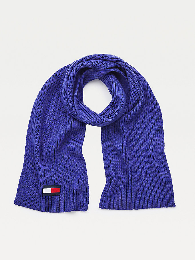 Tommy Hilfiger Rib-Knit Skjerf Gutt Lilla | ZBVXTN-581