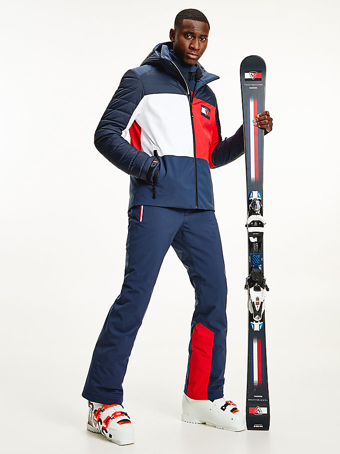 Tommy Hilfiger Rossignol Logo Colour-Blocked Stretch Ski Jakke Herre Blå | PGSAEK-527