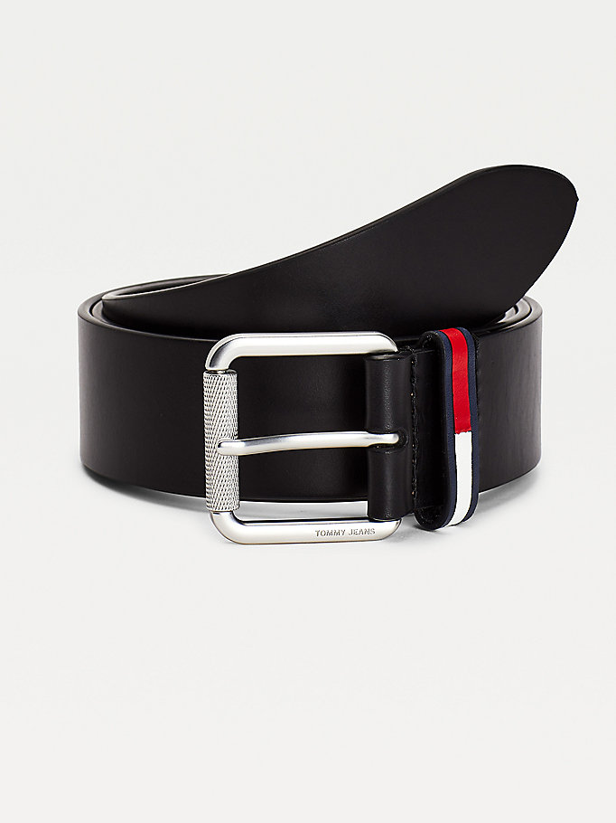 Tommy Hilfiger Signature Keeper Lær Belte Herre Svarte | SXCILN-012