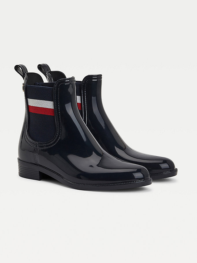 Tommy Hilfiger Signature Monogram Gummistøvler Dame Blå | LNTWCU-863