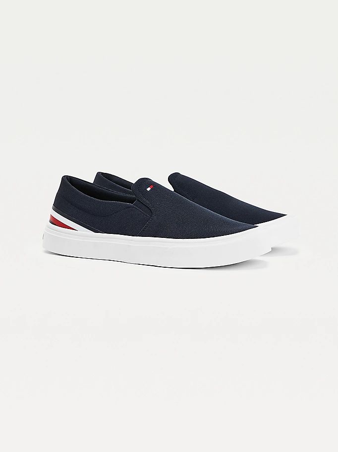 Tommy Hilfiger Signature Tape Lette Slip-On Joggesko Herre Blå | OYQCVH-579