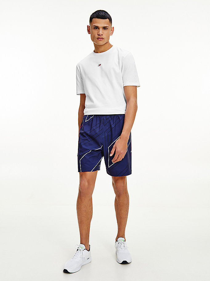 Tommy Hilfiger Sports Graphic Print Trenings Shorts Herre Blå | DYGOLC-943