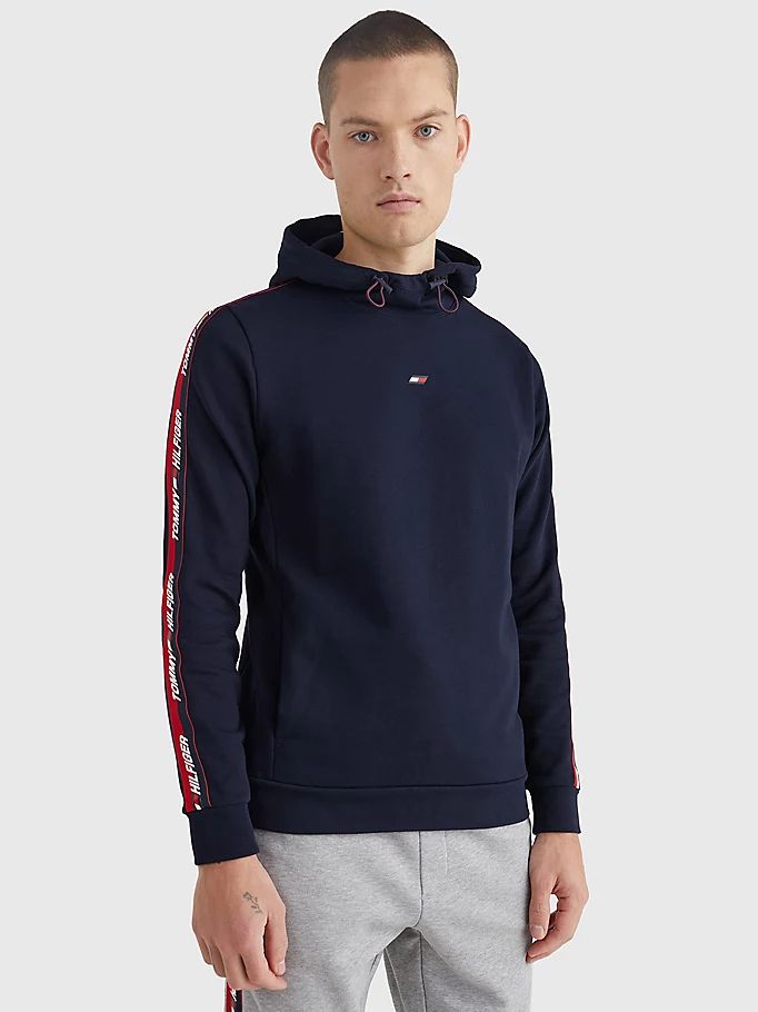 Tommy Hilfiger Sports Logo Tape Hettegensere Herre Blå | ZWDEXP-485