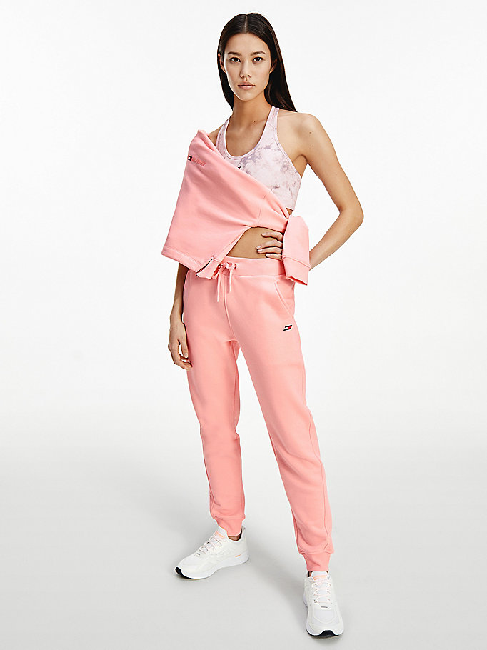 Tommy Hilfiger Sports Organic Bomull Joggers Dame Rosa | ELUINK-098