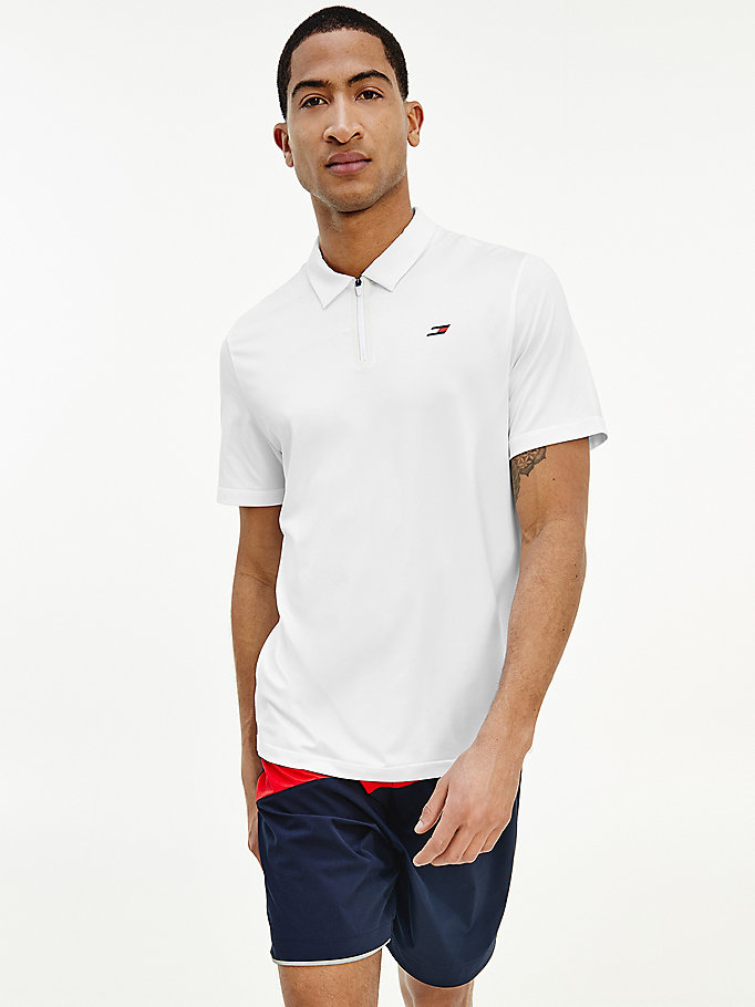 Tommy Hilfiger Sports Relaxed Fit Trenings Polo T Skjorte Herre Hvite | UITXYS-031