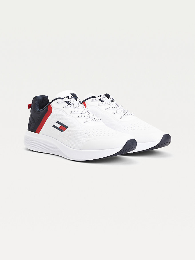 Tommy Hilfiger Sports Signature Detail Joggesko Herre Hvite | RZKGUT-583