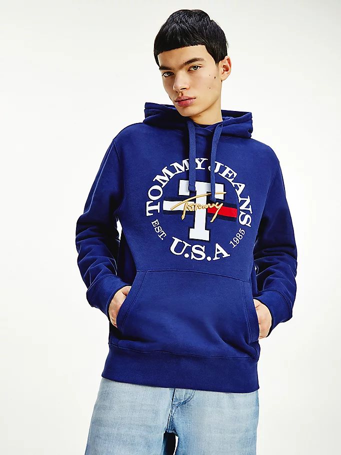 Tommy Hilfiger Textured Logo Ribbed Hettegensere Herre Lilla | BXVIAW-062