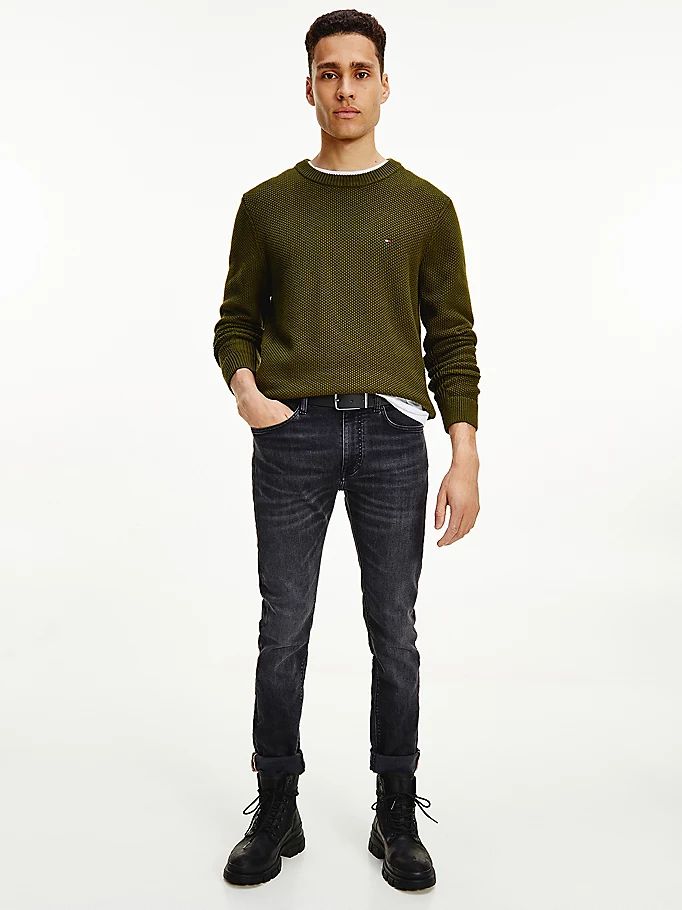 Tommy Hilfiger Textured Relaxed Fit Gensere Herre Brune | XOPQZI-071