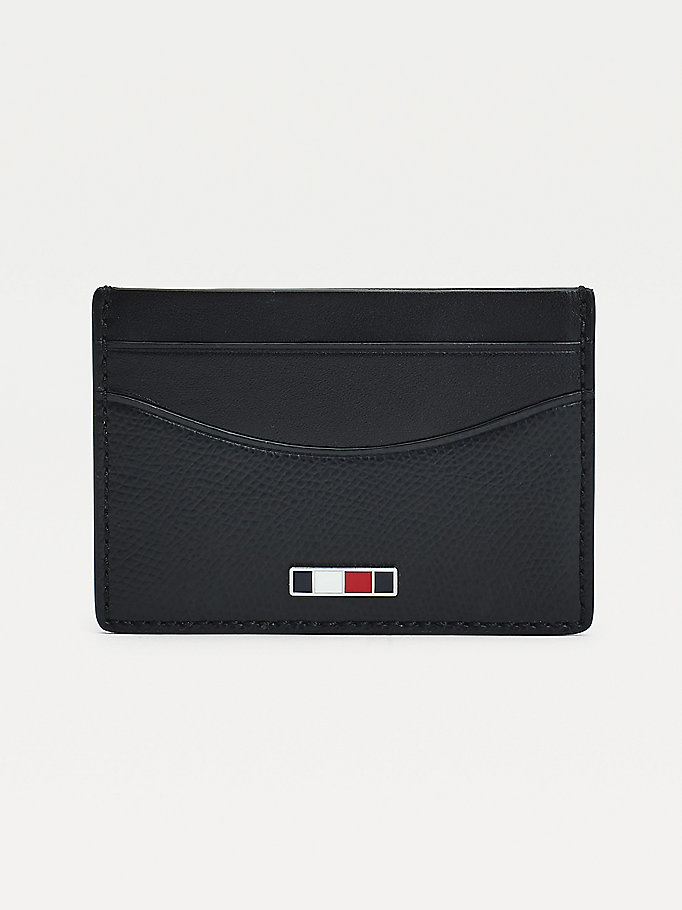 Tommy Hilfiger Th Business Small Lær Card Holder Lommebok Herre Svarte | EGIDKM-982