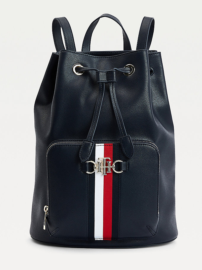 Tommy Hilfiger Th Club Signature Horsebit Ryggsekk Dame Blå | RDBEMH-512