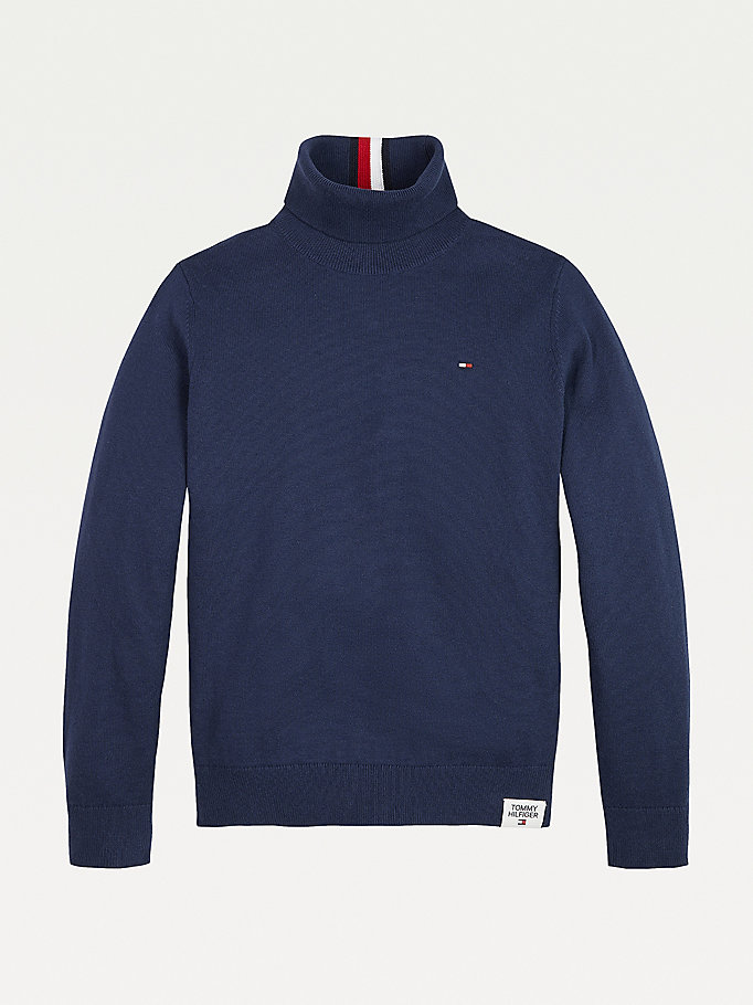 Tommy Hilfiger Th Warm Roll-Neck Jumper Gutt Blå | VSZUNX-375