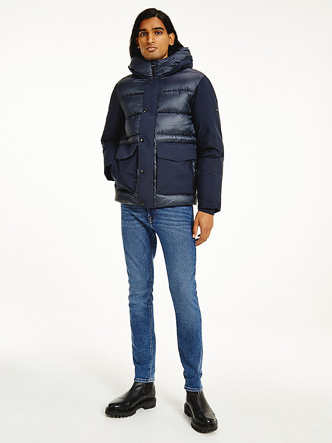 Tommy Hilfiger Th Warm Tech Filled Puffer Jakke Herre Blå | AHEIWZ-214