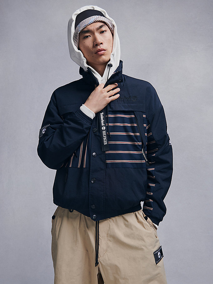 Tommy Hilfiger Tommyxtimberland Stripe Sailing Jakke Herre Blå | FUCNXB-092