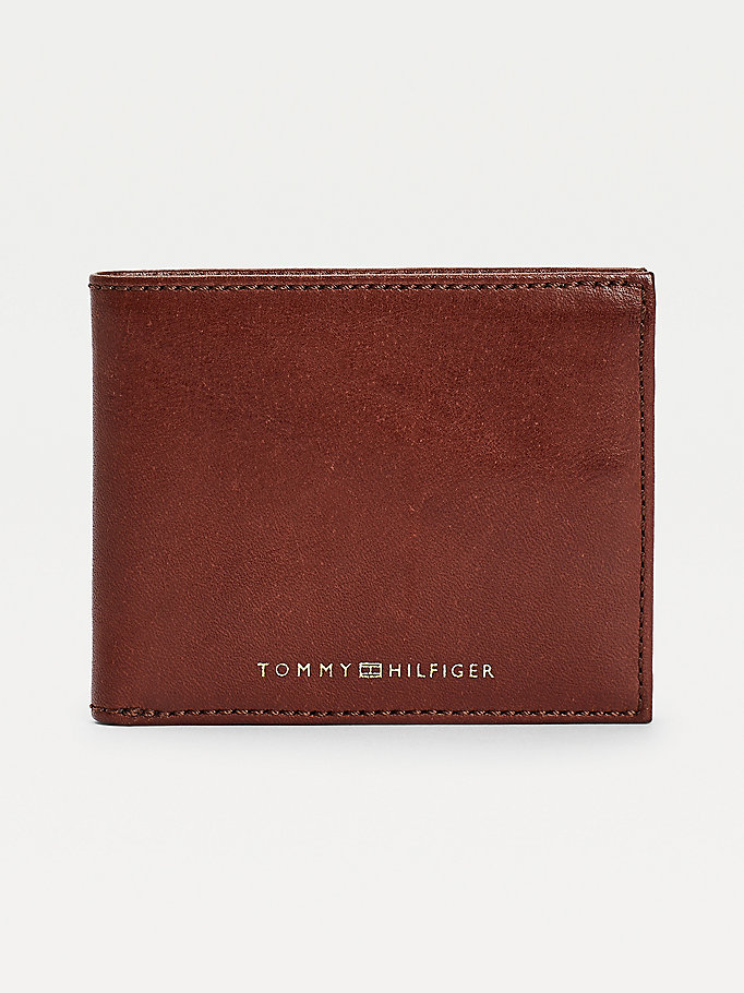 Tommy Hilfiger Vanlige Lær Small Card Lommebok Herre Brune | QZANJK-085