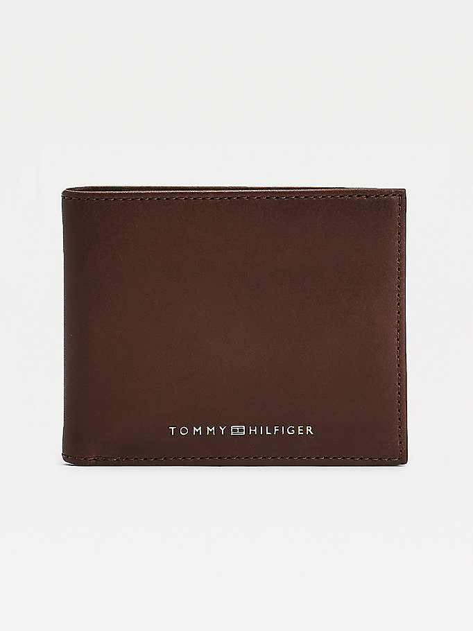 Tommy Hilfiger Vanlige Lær Small Card Lommebok Herre Brune | YMHAOV-478