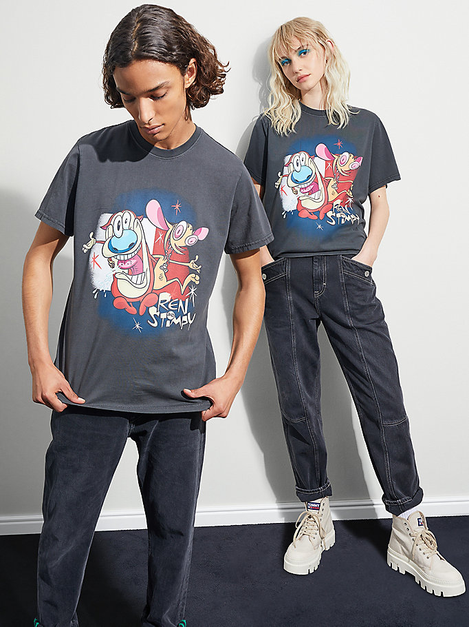 Tommy Hilfiger X Ren And Stimpy T-skjorte Herre Svarte | GHTPQA-708